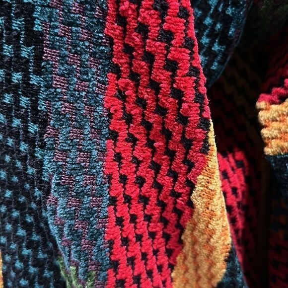 Vintage Tundra Canada Coogi Style 3D Knit Sweater Multicolor Cosby 90s Large - Picture 12 of 15